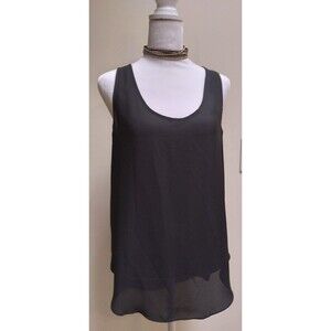 Black Layer Chiffon Tank Top
Women's Size XS